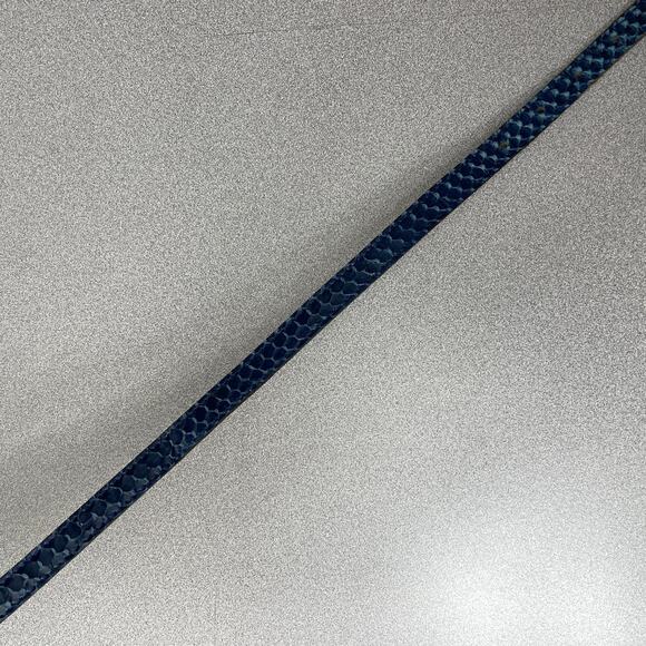 MZ Accessories Ny Snake Leather Belt Womens Small Blue Goldtone Buckle Wrap 1/2" - Picture 5 of 10